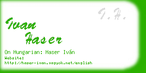 ivan haser business card